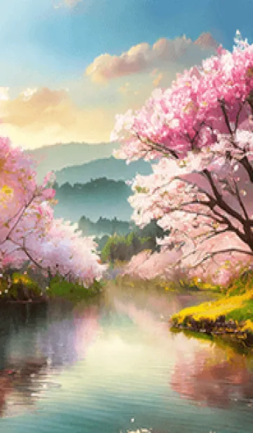 [LINE着せ替え] 優美な春の風景の着せかえ(Spring-555)の画像1