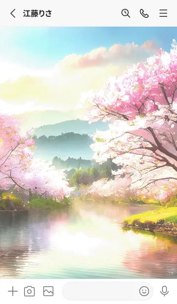 [LINE着せ替え] 優美な春の風景の着せかえ(Spring-555)の画像2