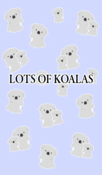 [LINE着せ替え] たくさんコアラ/ライトブルーパープルの画像1