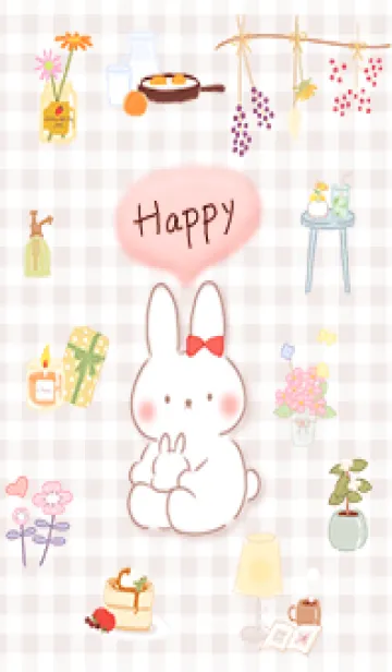 [LINE着せ替え] ピンクベージュ 幸せなひと時06_1の画像1