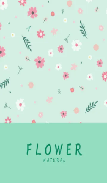 [LINE着せ替え] FLOWER MINT GREEN-NATURAL 12の画像1