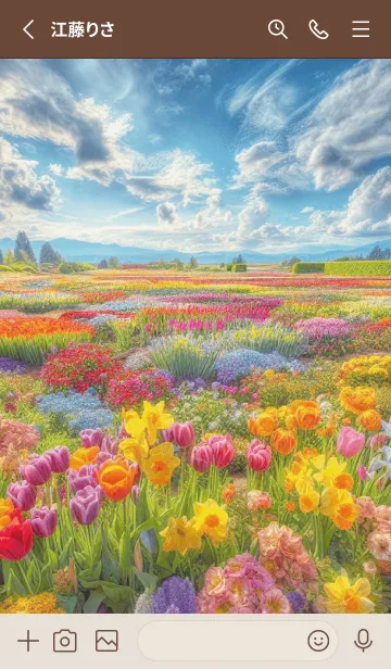 [LINE着せ替え] FLOWER GARDEN - Happy 34の画像2