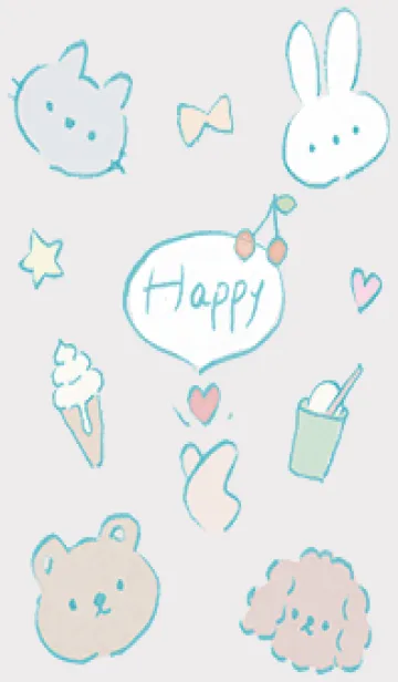 [LINE着せ替え] グレージュ フリースタイル02_1の画像1