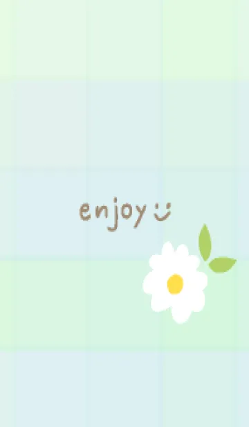 [LINE着せ替え] デイジー チェック柄29の画像1