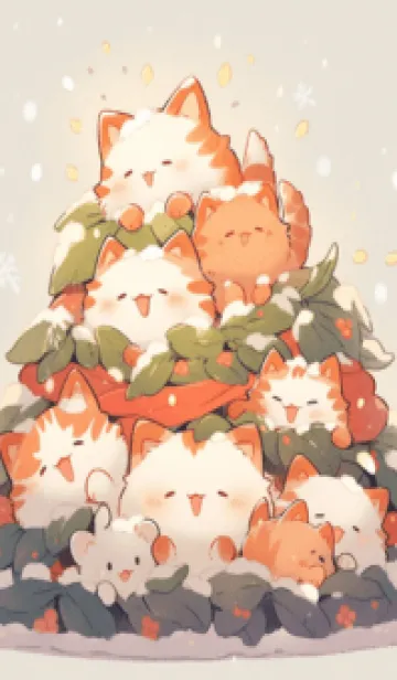 [LINE着せ替え] Meow-rry Christmas Kittiesの画像1