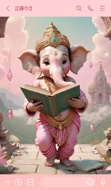 [LINE着せ替え] Pink Ganesha business  & Rich Theme (JP)の画像2