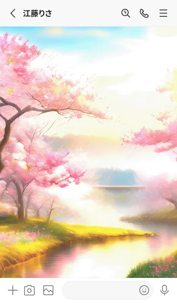 [LINE着せ替え] 優美な春の風景の着せかえ(Spring-566)の画像2