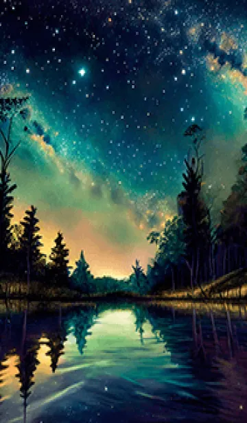 [LINE着せ替え] 綺麗な星空の夜景着せかえ#932の画像1