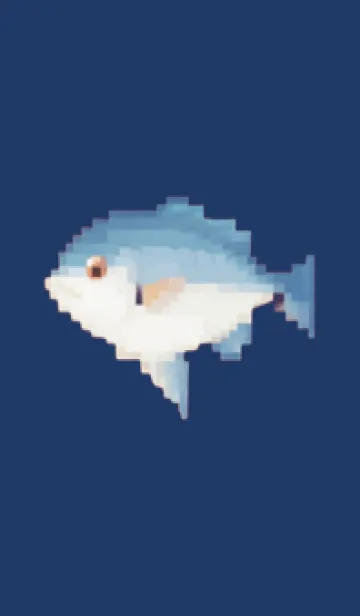 [LINE着せ替え] 魚のドット絵のきせかえ Beige 05の画像1