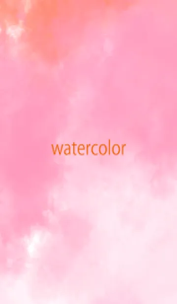 [LINE着せ替え] watercolor pink&orange 52の画像1