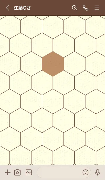 [LINE着せ替え] 六角形のきせかえ シナモンの画像2