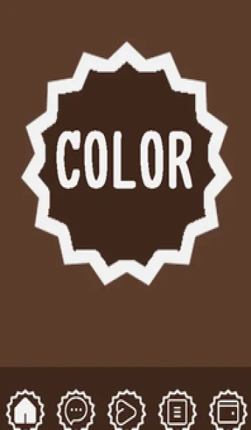 [LINE着せ替え] brown color M56の画像1