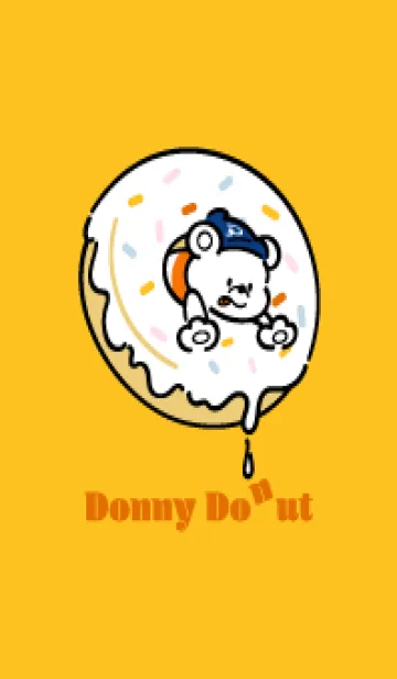 [LINE着せ替え] ドニーのドーナツ着せ替え！（イエロー）の画像1