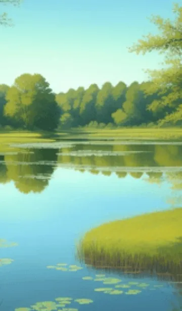 [LINE着せ替え] 静かな山水の森-春 jvfwNの画像1