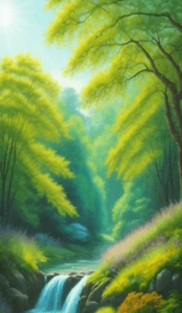 [LINE着せ替え] 宁静的山水森林 5fa05の画像1