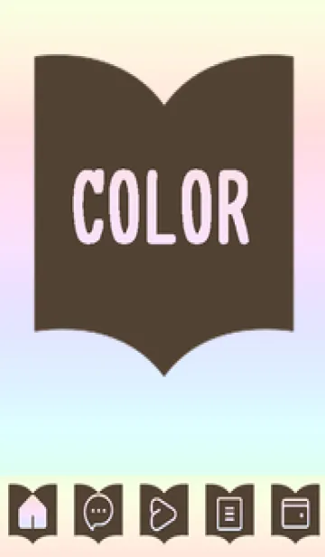 [LINE着せ替え] brown color rainbow Q08の画像1