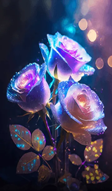 [LINE着せ替え] 七色に輝く幸運の虹色の薔薇Ⅱの画像1