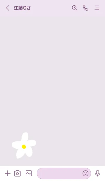 [LINE着せ替え] 白い花 ナチュラル22の画像2