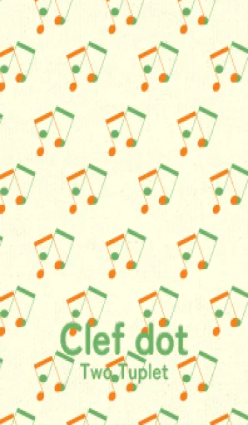 [LINE着せ替え] 2連符柄  ナスタチウムオレンジの画像1