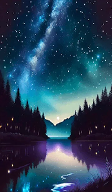 [LINE着せ替え] 綺麗な星空の夜景着せかえ#938の画像1