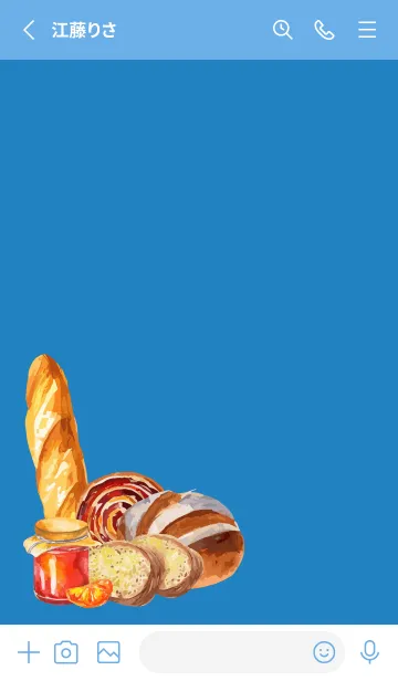 [LINE着せ替え] blue 焼きたてパンの画像2