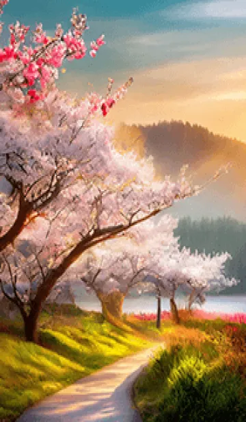 [LINE着せ替え] 優美な春の風景の着せかえ(Spring-575)の画像1