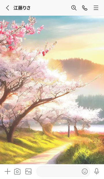 [LINE着せ替え] 優美な春の風景の着せかえ(Spring-575)の画像2