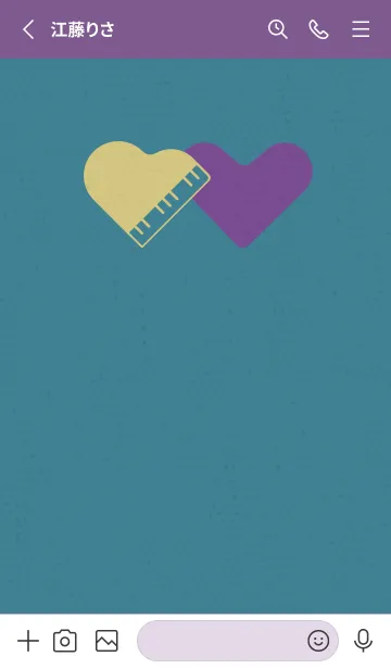 [LINE着せ替え] ピアノ型のハートと♥ ベージュマジックの画像2