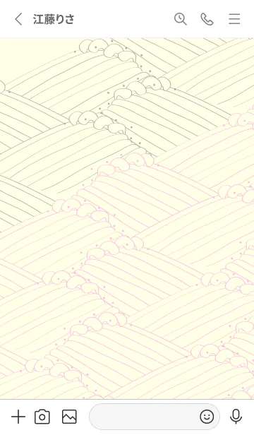 [LINE着せ替え] 和柄波のきせかえ シルバーグレイの画像2