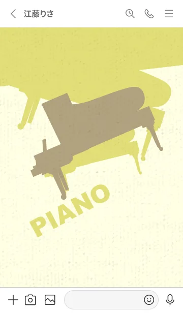 [LINE着せ替え] Piano CLR マスタードの画像2
