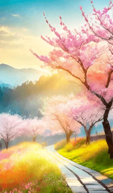 [LINE着せ替え] 優美な春の風景の着せかえ(Spring-576)の画像1