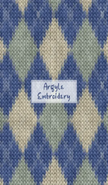 [LINE着せ替え] Argyle Embroidery 82の画像1