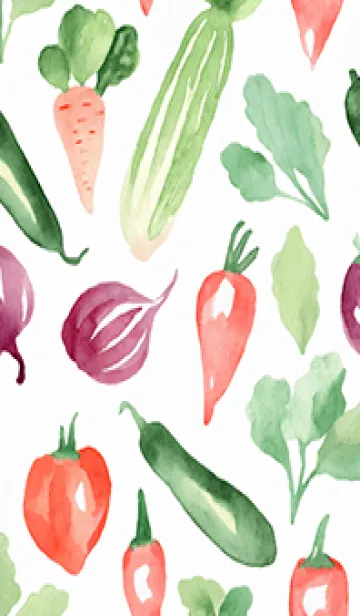 [LINE着せ替え] 【シンプル】お野菜の着せかえ#687の画像1