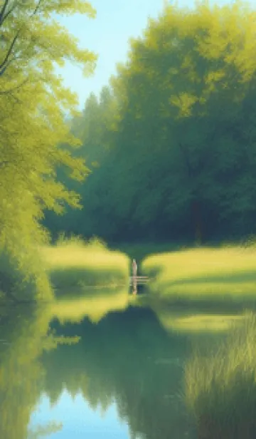 [LINE着せ替え] 静かな山水の森-春 mYBiUの画像1