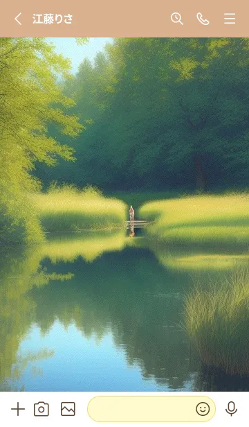 [LINE着せ替え] 静かな山水の森-春 mYBiUの画像2