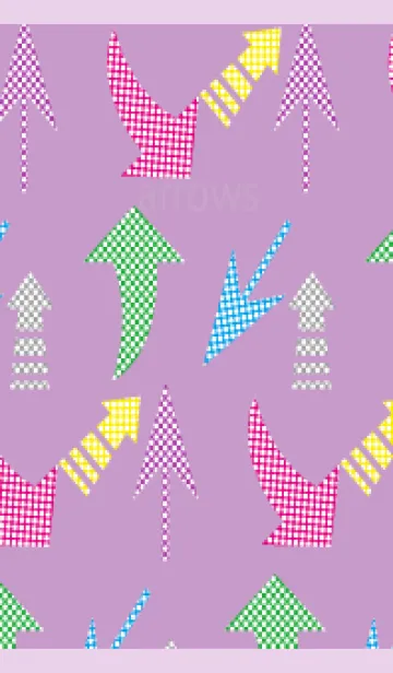 [LINE着せ替え] カラフルな矢印 薄い紫の画像1