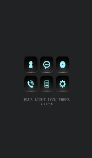 [LINE着せ替え] BLACK - BLUE LIGHT ICON THEME SWITCH 11の画像1