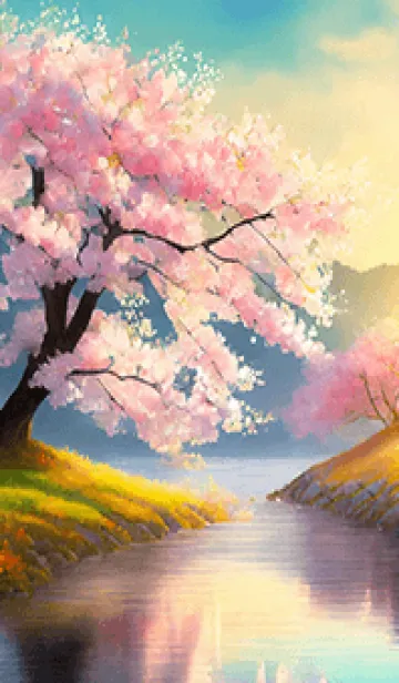 [LINE着せ替え] 優美な春の風景の着せかえ(Spring-584)の画像1