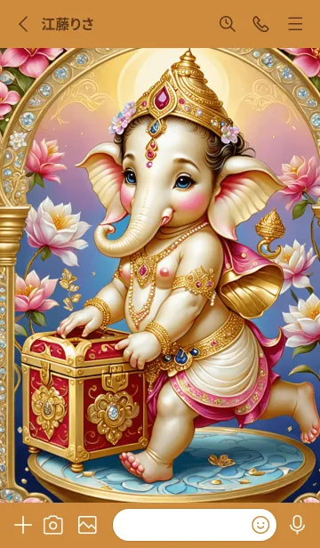 [LINE着せ替え] Gold :Ganesha Rich Rich Rich Theme (JP)の画像2