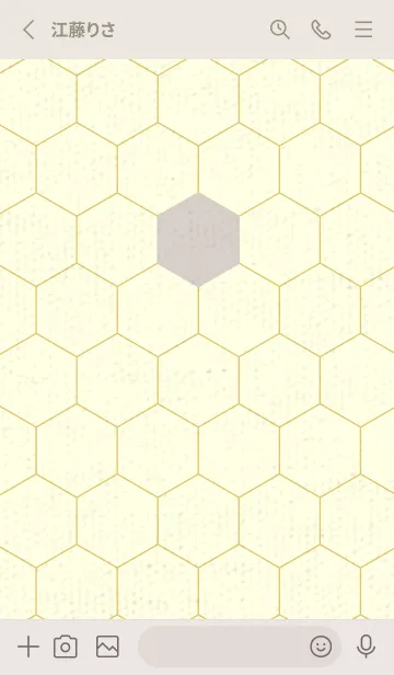 [LINE着せ替え] 六角形のきせかえ オーキッドホワイトの画像2