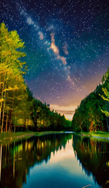 [LINE着せ替え] 綺麗な星空の夜景着せかえ#952の画像1