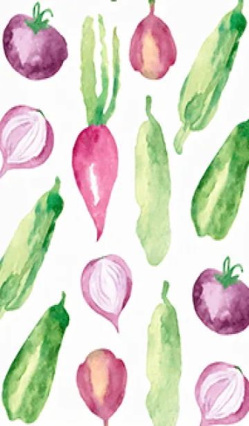[LINE着せ替え] 【シンプル】お野菜の着せかえ#696の画像1