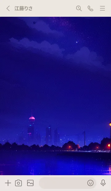 [LINE着せ替え] 暗い空の夜 vwy0mの画像2