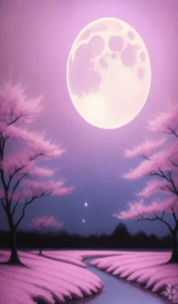 [LINE着せ替え] 夜に満開の桜 jeEBLの画像1