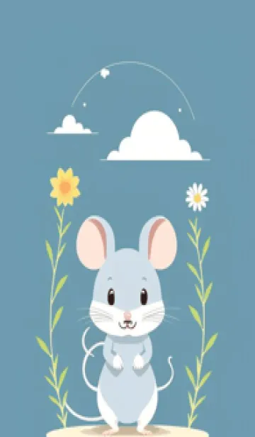 [LINE着せ替え] 快適な良い日 可愛い小さなマウス ButkMの画像1