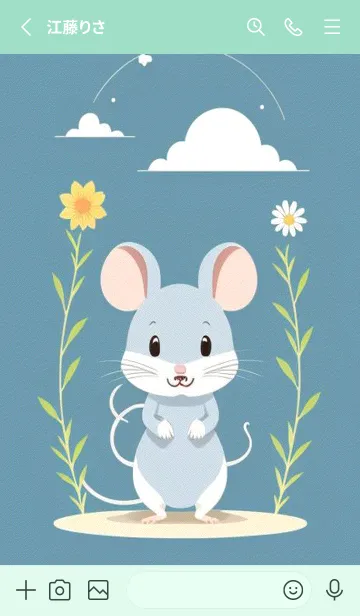 [LINE着せ替え] 快適な良い日 可愛い小さなマウス ButkMの画像2