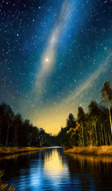 [LINE着せ替え] 綺麗な星空の夜景着せかえ#958の画像1