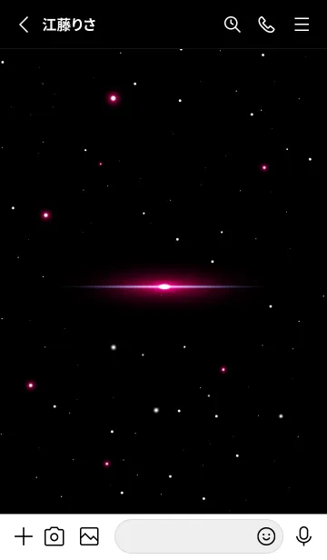 [LINE着せ替え] Starry Sky -MAGENTA RED STAR-の画像2