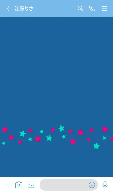 [LINE着せ替え] シンプル カラー スター 218の画像2