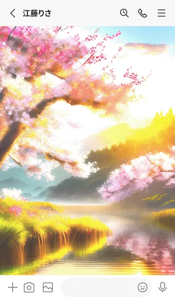 [LINE着せ替え] 優美な春の風景の着せかえ(Spring-595)の画像2